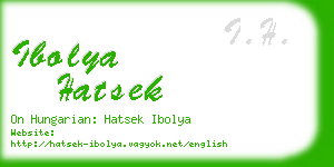 ibolya hatsek business card